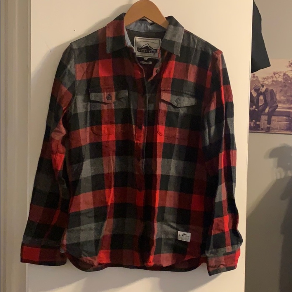 Penfield boyfriend fit red plaid flannel